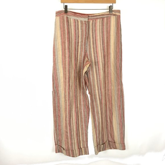 Jillian Jones Pants - Plus Size 14W Jillian Jones Linen Wide Leg Pants